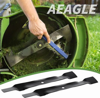 Mower Mulching Blade 42 inch Deck for GX22151 John Deere GY20850 AM137333 AM137328 AM141033, X300 and Z225 LA120 LA125 LA135 X105 X110 X120, 2 Pack