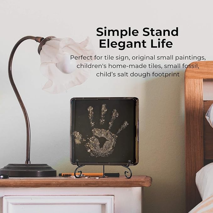 TR-LIFE 4 Pack Plate Stands for Display - 6 Inch Plate Holder Display Stand  Metal Easel Stand for Picture Frame, Decorative Plates, Book, Photo, Collectibles (4 Pack)