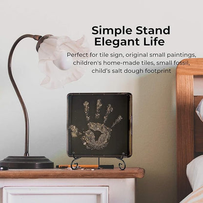 TR-LIFE 4 Pack Plate Stands for Display - 6 Inch Plate Holder Display Stand  Metal Easel Stand for Picture Frame, Decorative Plates, Book, Photo, Collectibles (4 Pack)