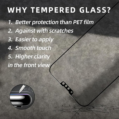 EGKimBa Privacy Screen Protector: Compatible with iPhone 16e, 14, 13 and 13 Pro 6.1 inch, blue light tempered glass, colorful, galvanized, anti-spy, anti-blue light