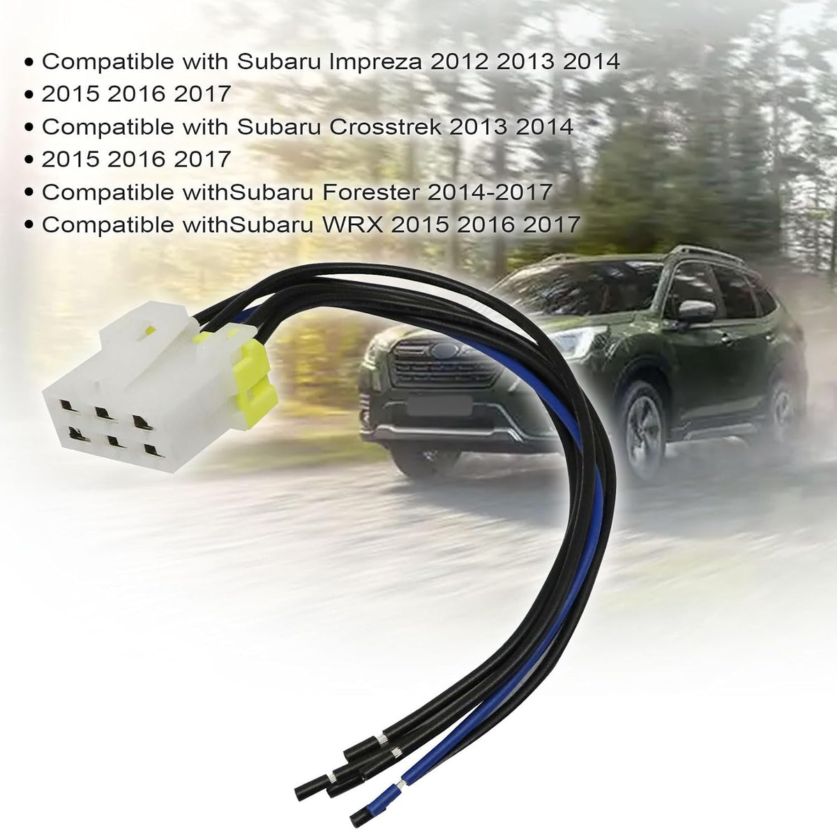 Manual Heater/AC HVAC control replacement wire pigtail 655-58785 Compatible with Subaru Crosstrek Impreza 2012-2016 72311fj050 72311SG010 72311SG300 72311FJ500