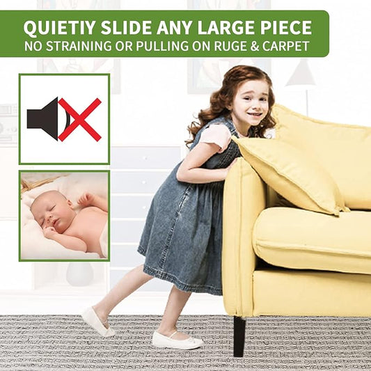 Furniture Sliders for Carpet 8 PCS - 3 12 inch Furniture Moving Slider Chair Legs Floors Protectors Move Your Furniture Easy  Safely(for Carpet)