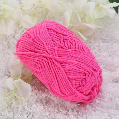 SUPVOX Cotton Yarn Chunky Plush Yarn for Knitting Crocheting Scarf Hat Milk Cotton Machine Washable
