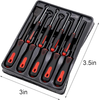 XOWOTOOLS 9Pcs Precision Pick & Hook Set with Scraper, Automotive & Electronic Hand Tools