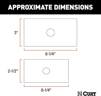 CURT 45408 Trailer Hitch Receiver Adapter Reducer Sleeve Set, 3 to 2-12 or 2-Inch, 2-Piece, Black