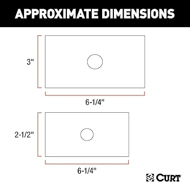 CURT 45408 Trailer Hitch Receiver Adapter Reducer Sleeve Set, 3 to 2-12 or 2-Inch, 2-Piece, Black