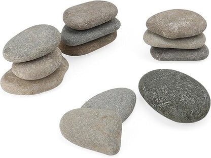 SHEUTSAN 9 PCS 3-4 Inch River Painting Rocks, Crafts Stones, Flat Rocks, Smooth Painting Stone for DIY Project, Hand Crafts