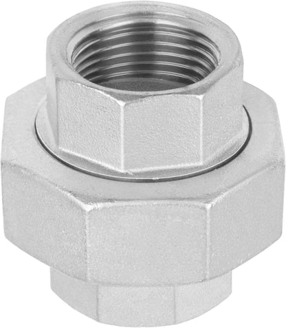 Avanty Stainless Steel 304 Cast Pipe Fitting, Union, 1-1/4" NPT Female x 1-1/4" NPT Female, 1pc