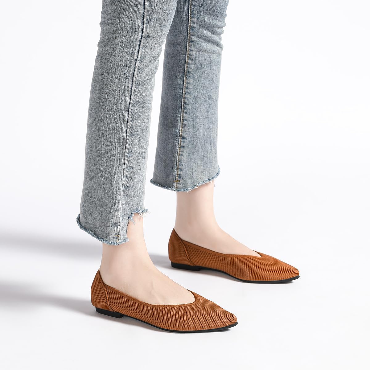 Women's Ballet Flats Comfortable Casual Dressy Shoes,Work Flats Office Shoes Pointed Toe Leopard Flats.