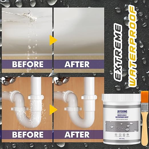 10.5 Oz JAYSUING 2024NEW Invisible Waterproof Agent, Waterproof Insulating Sealant, Used for Repairing Cracks and leaks, Transparent Waterproof Coating