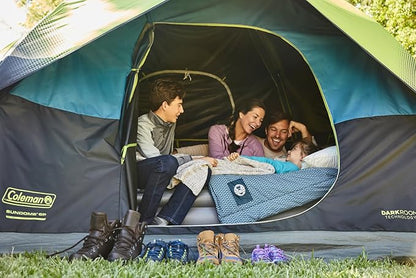 Coleman Sundome Dark Room 46 Person Tent, Blocks 90 of Sunlight to Keep Inside Cool, Weatherproof Tent with Rainfly Sets Up in Minutes