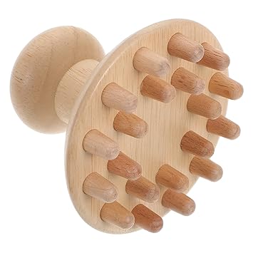 EXCEART Mushroom Wood Massager Wooden Full Body Massage Tools Hair Brush Massager for Lymphatic Drainage Scalp Hair Growth Anti- cellulite Muscle Release 10. 5X10. 5X10CM