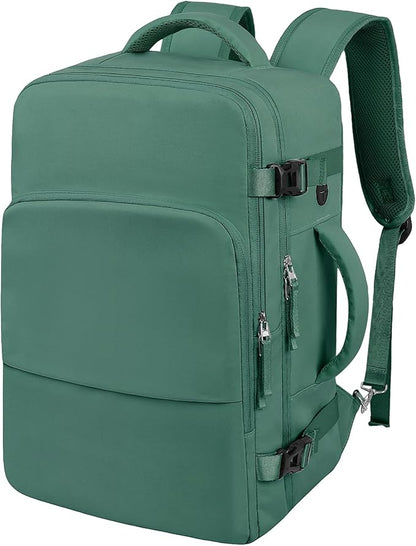 Hanples Large Travel Laptop Backpack for Women, Carry On Backpack, Hiking Backpack, Waterproof Durable Business Backpack with USB Charging Port, College Computer Bag, Fits 16 Inch Laptop
