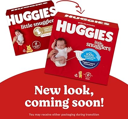 Baby Diapers Size 1 (8-14 lbs), 32ct, Huggies Little Snugglers