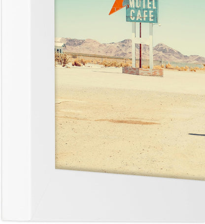 ArtToFrames 12x34 Inch White Picture Frame, This 1.25 Inch Custom Poster Frame is Soft White - Comes with Economy Acrylic and Corrugated Backing (2WOM5179-12x34)