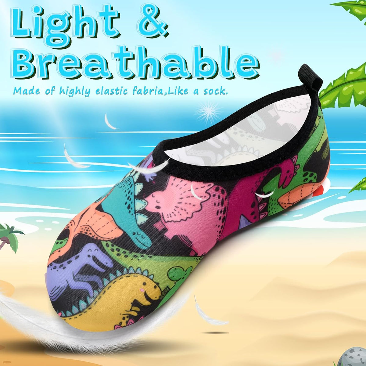 VIFUUR Kids Water Shoes Girls Boys Quick Dry Aqua Socks for Beach Swim Outdoor Sports