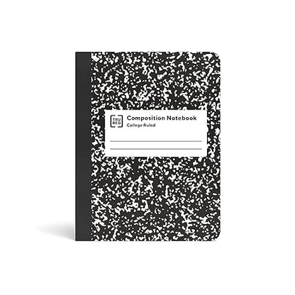 Staples 919350 Composition Notebook 9.75-Inch X 7.5-Inch College Ruled 100 Sh. Black