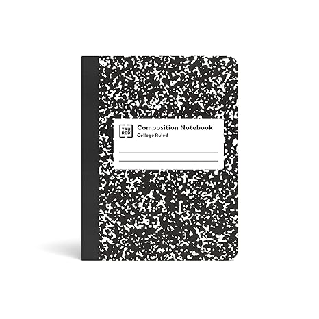Staples 919350 Composition Notebook 9.75-Inch X 7.5-Inch College Ruled 100 Sh. Black