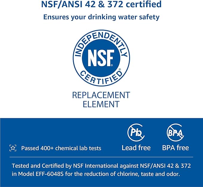 Waterdrop XWF Refrigerator Water Filter, Replacement for GE XWF (WR17X30702) NSF 4015342 Certified, 1 Filter