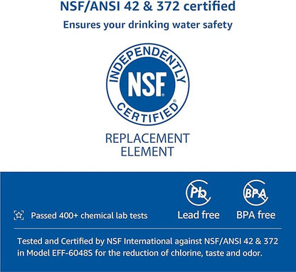 Waterdrop XWF Refrigerator Water Filter, Replacement for GE XWF (WR17X30702) NSF 4015342 Certified, 1 Filter