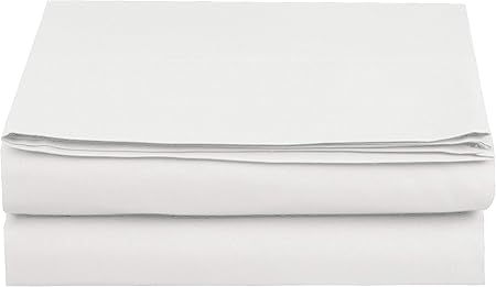 Elegant Comfort Premium Hotel Quality 1-Piece Flat Sheet, Luxury and Softest 1500 Premium Hotel Quality Microfiber Bedding Flat Sheet, Wrinkle-Free, Stain-Resistant, TwinTwin XL, White