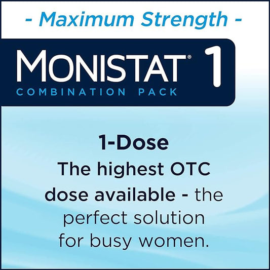 Monistat 1 Day Yeast Infection Treatment for Women, 1 Miconazole Ovule Insert  External Monistat Anti-Itch Cream Bundle
