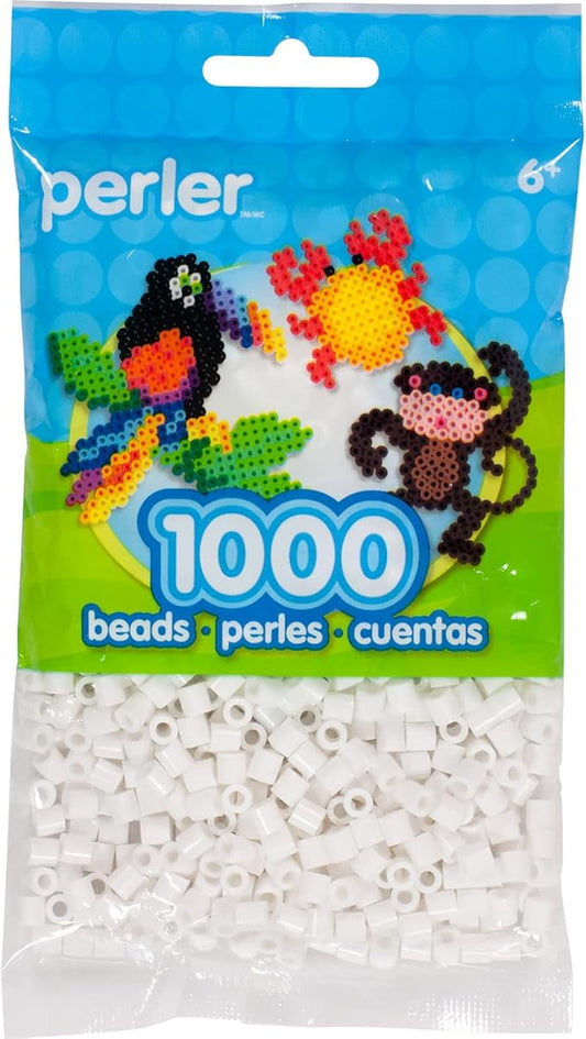 Perler Beads Fuse Beads for Crafts, 1000pcs, White