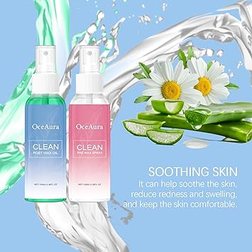 Care before and after hair removal spray gently moisturize and care skin hair cleaning and moisturizing care spray