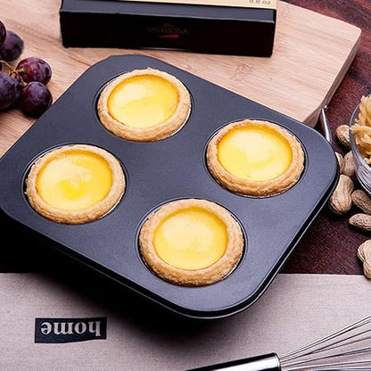 Muffin Pan 6 Cup Cupcake Baking Pan No Stick Carbon Steel Easy Clean