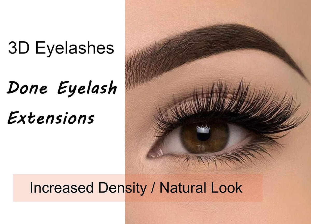 Fake Eyelashes Natural Look Faux Mink Lashes No Glue Thick 3D Eyelash Black Synthetic Fibers, Natural Look, Reusable Handmade Extensions for Makeup Application