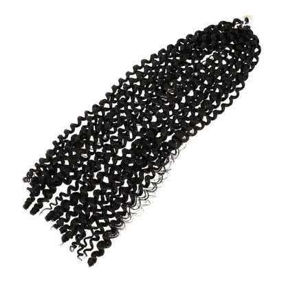 balacoo Water Ripple Wig Wigs Human Hair Crochet Hair Jumbo Braids Extensions Hair Curly Wig Hair Crochet Braiding Twist Hair Low Temperature Wire Black