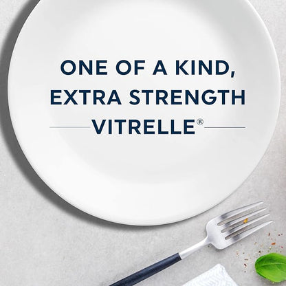 Corelle Vitrelle 3-Piece Salad er Frost White Appetizer Plate Set, Triple Layer Glass and Chip Resistant, 6-34-Inch Lightweight Round Plates