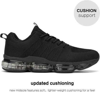 Men's Air Cushion Running Shoes Breathable Tennis Fashion Sneakers Non Slip Workout Casual Sport Shoes Gym Training Comfortable Walking Shoes