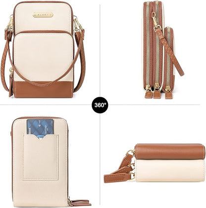 CLUCI Small Crossbody Bag for Women Leather Cellphone Shoulder Purses Fashion Travel Designer Wallet