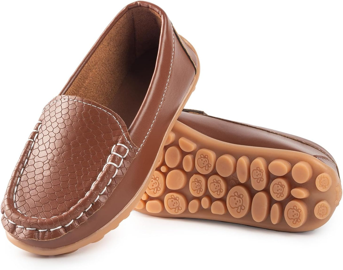 Boys Girls Loafers Dress Flats Slip-On Oxford Casual Moccasins School Walking Boat Shoes(Toddler/Little Kid/Big Kid)