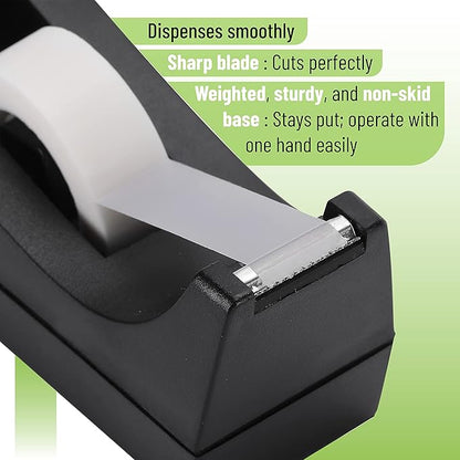 Mr. Pen- Tape Dispenser, Pack of 2, Tape Dispenser Desk, Office Supplies, Desk Supplies, Tape Holder, Tape Dispensers, Black Tape Dispenser, Desktop Tape Dispenser, Tape Desk Dispenser, Organier