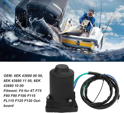 Tilt Trim Motor, Outboard Engine Tilt Trim Motor, 6EK 43880 00 00 Compatible with 4T F75 F80 F90 F100 F115 FL115 F125 F130 Outboard