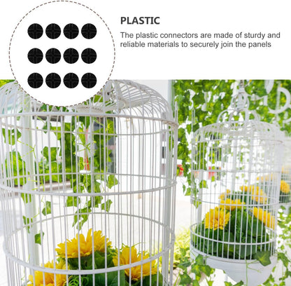 Toddmomy 12Pcs Plastic Cage Buckles for Pet Playpen Connectors Dog Crate Accessories DIY Fence Buckle Clips for Small Animal Cage Assembly