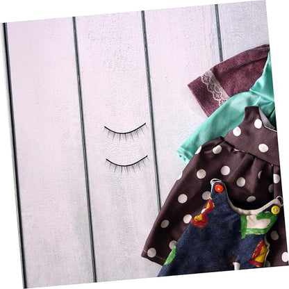 Anneome 1 Pair Doll False Eyelashes Doll Eye Lashes Doll Eyelashes Strips Cosplay Lashes Dolls Accessories Doll Eye Accessories Small Lashes Fake Lashes Crafts Doll Accessory Black