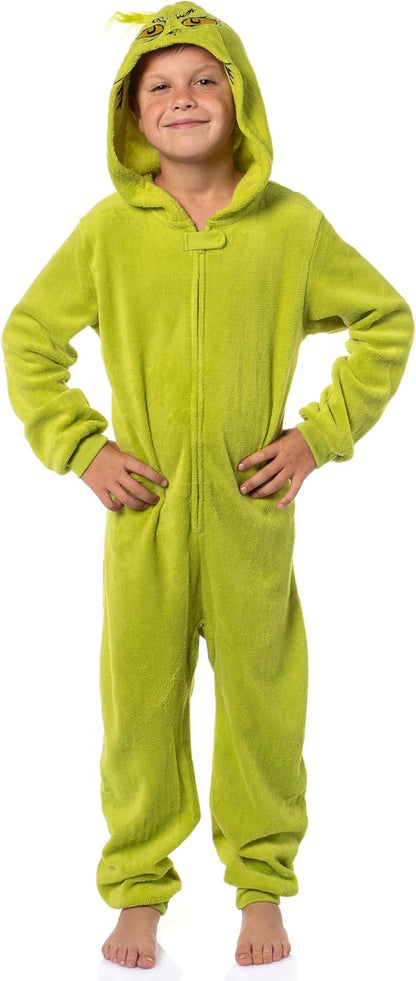 Large in Size Dr. Seuss GRINCH Who Stole Christmas Hooded Pajama Union Suit