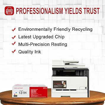 1 Pack 131H Cyan Toner Cartridge: Compatible 131H CRG131H Toner Cartridge Remanufactured Replacement for Canon Color Image Class MF8280Cw MF8230Cn MF620C Printer