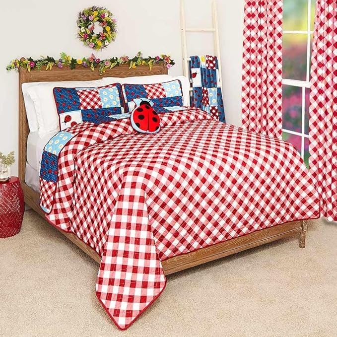 Ladybug Quilt Ensemble - Ladybug Full/Queen Quilt