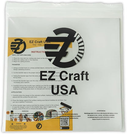 EZ Craft USA Glossy Adhesive Backed Vinyl Sheets (1, White)