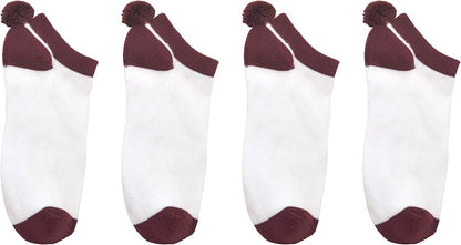 Everything Legwear Sock House Co. Pom Pom Socks (1 Pair) - Team Spirit Athletic Socks - Fits Ladies Shoe Size: 4-10
