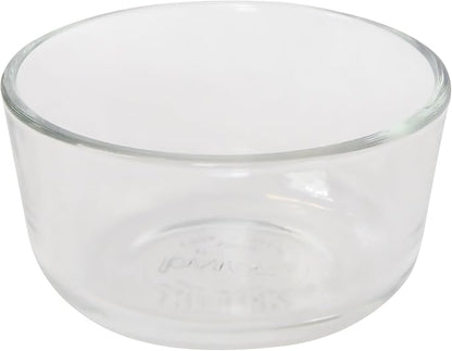 Pyrex 7202 1-Cup Glass Bowls With Cadet Blue Lids (4 Pack) - Made in USA 7202-PC | Tempered Glass Construction | BPA-Free Plastic | Easy Clean Surface | Top-Rack Dishwasher Safe