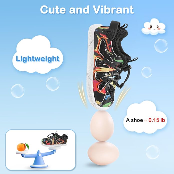BARERUN Toddler Shoes Boy Girl Sneakers Lightweight Breathable Barefoot RunningWalking Shoes Toddler Tennis Shoes with Adjustable Tightness