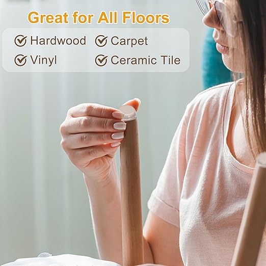 uxcell Furniture Sliders, 4Pcs 2 3/4" - Plastic Self-Adhesive Round Sliding Pads, Chair Glides for Carpeted Tile Vinyl Hardwood Floors (Grey)