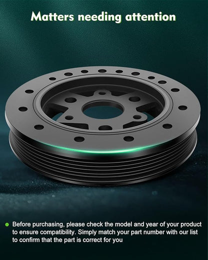 SCITOO Harmonic Balancer Compatible with 2004-2007 For Buick Rainier,2002-2013 For Cadillac Escalade,2003-2013 For Cadillac Escalade ESV Engine Crankshaft Pulley 12576652 594-209