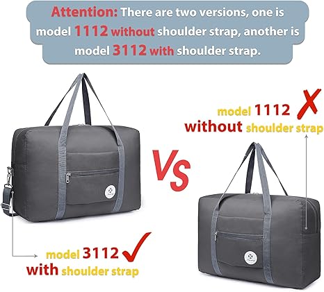 For Spirit Airlines Personal Item Bag 18x14x8 Foldable Travel Duffel Bag Tote Carry on Luggage Duffle Overnight for Women and Men