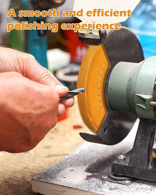 6 Inch Buffing Wheel for Bench Buffer, 2 Pack Polishing Wheel for Bench Grinder with a 12" Center Arbor Hole